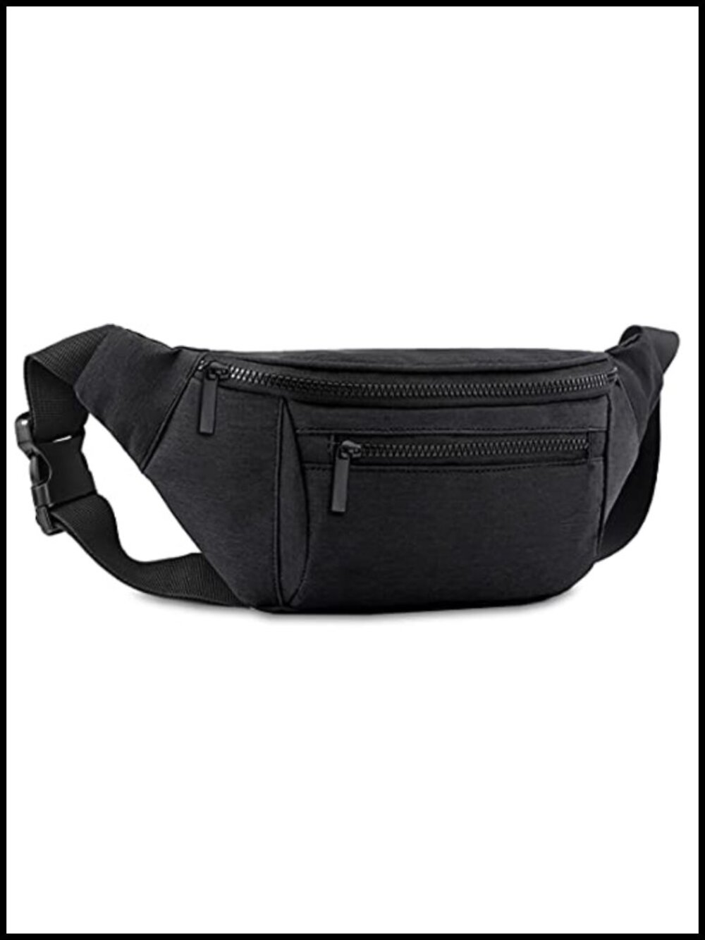 Fanny Pack Waist Bag Crossbody Nylon Adjustable 4 Pockets Running